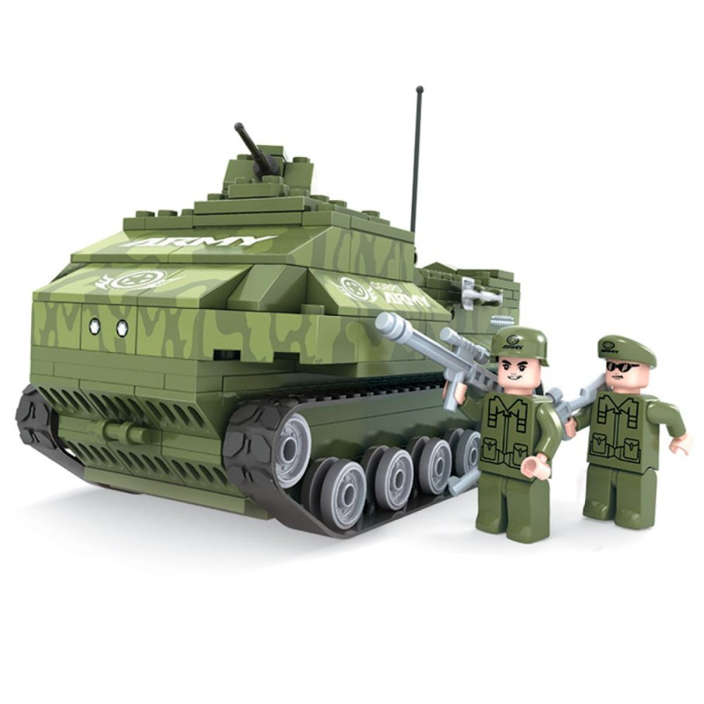 Set Didáctico Bloques de Construcción Tanque Militar 360Pzs - Real Plaza Set Didáctico Bloques de Construcción Tanque Militar 360Pzs - Real Plaza