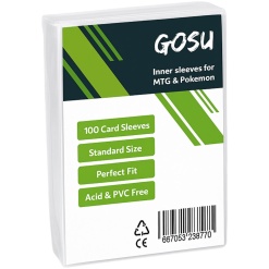 Alternative view of Fundas Micas Sleeves para Cartas Pokemon TCG y Magic para 100 cards - Transparente - Gosu Standard